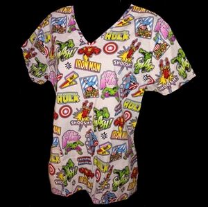 Avengers Scrub Top